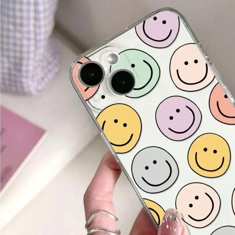 ⚠️Clearance iPhone 15/Pro/Pro Max Colorful Smiley Faces Phone Case - Picture 3 of 3